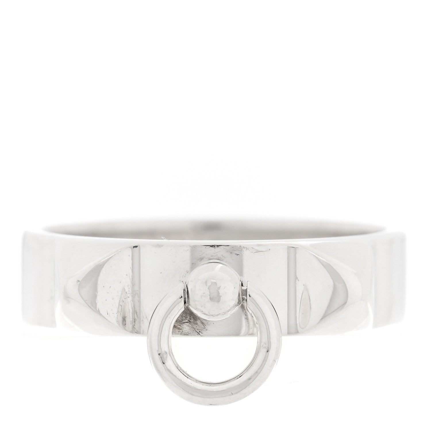 Hermes Sterling Silver PM Collier De Chien Ring 55 7.25 1 of 5
