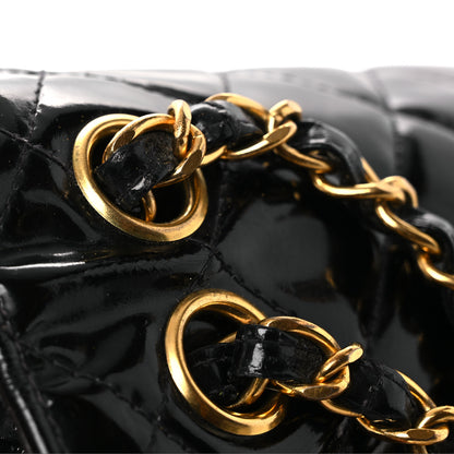 Chanel Patent Quilted Medium Double Sided Flap Black 16 of 17
