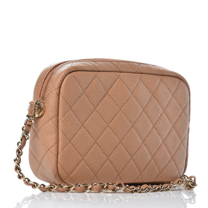 Chanel Caviar Quilted Coco Tassel Camera Case Beige 4 of 13
