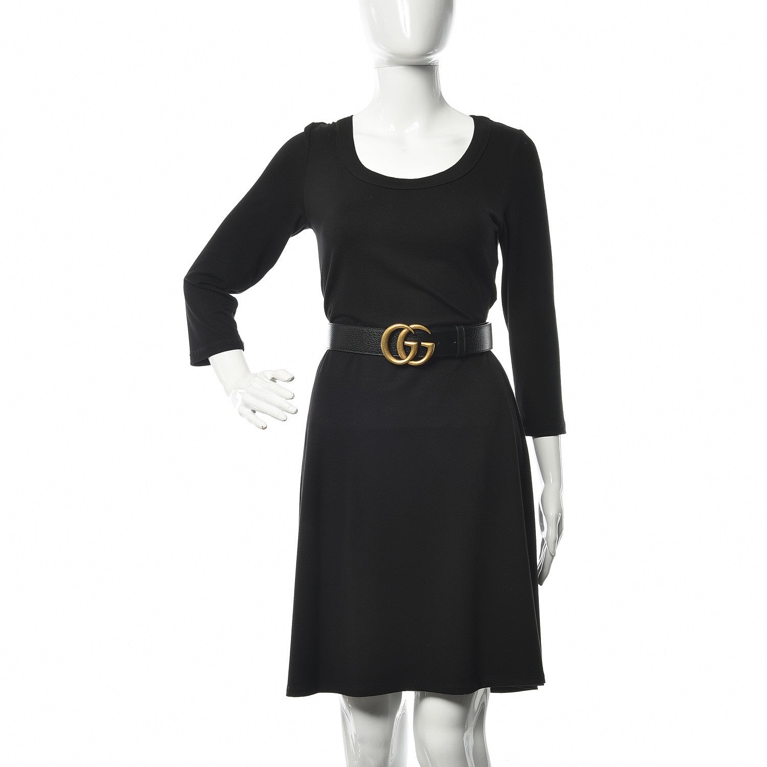 Gucci Textured Calfskin Double G 40mm Belt 115 46 Black 2 of 7