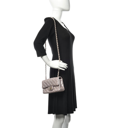 Chanel Metallic Goatskin Quilted Mini Rectangular Flap Pink 2 of 10