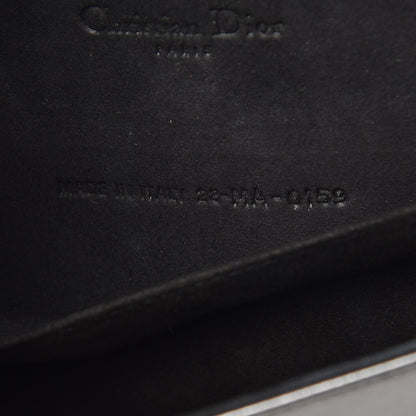 Christian Dior Metallic Calfskin Cannage Lady Dior Convertible Clutch Gunmetal 11 of 14