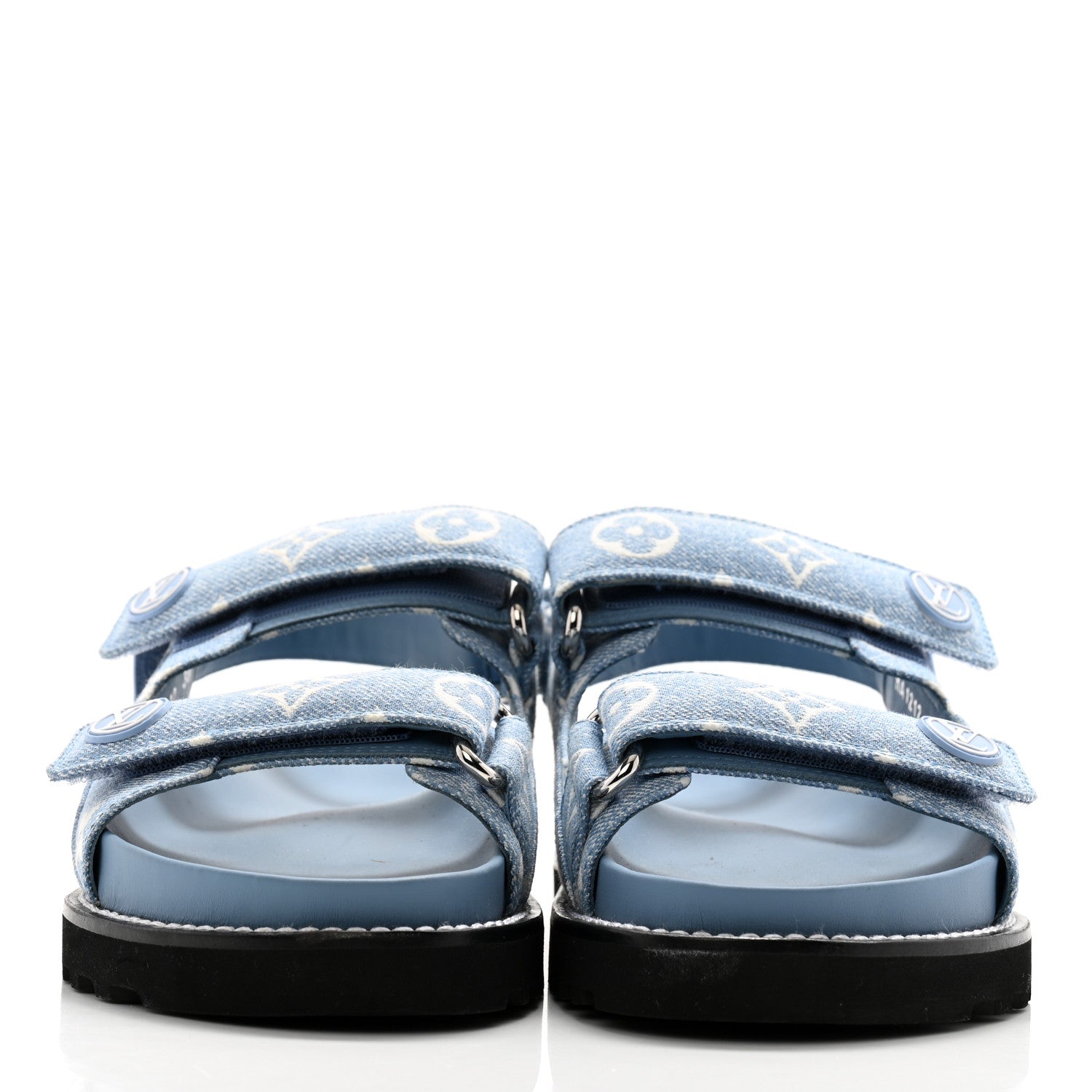 Louis Vuitton Monogram Denim Paseo Flat Comfort Sandals 38 Light Blue 2 of 11
