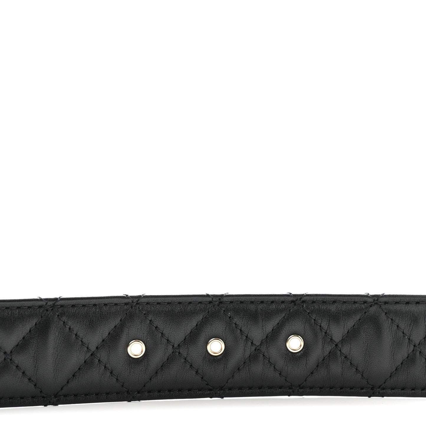 Lambskin Quilted CC Chain Belt 85 34 Black