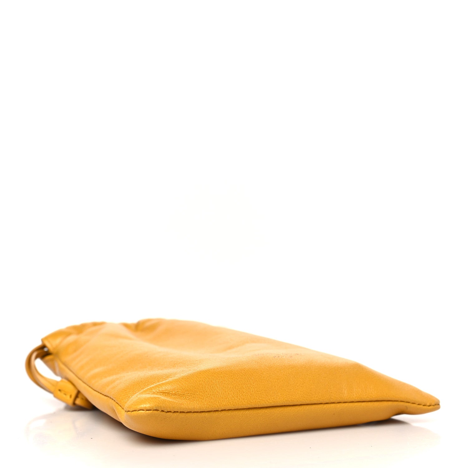 Saint Laurent Lambskin Paris Drawstring Pouch Saffran 4 of 9