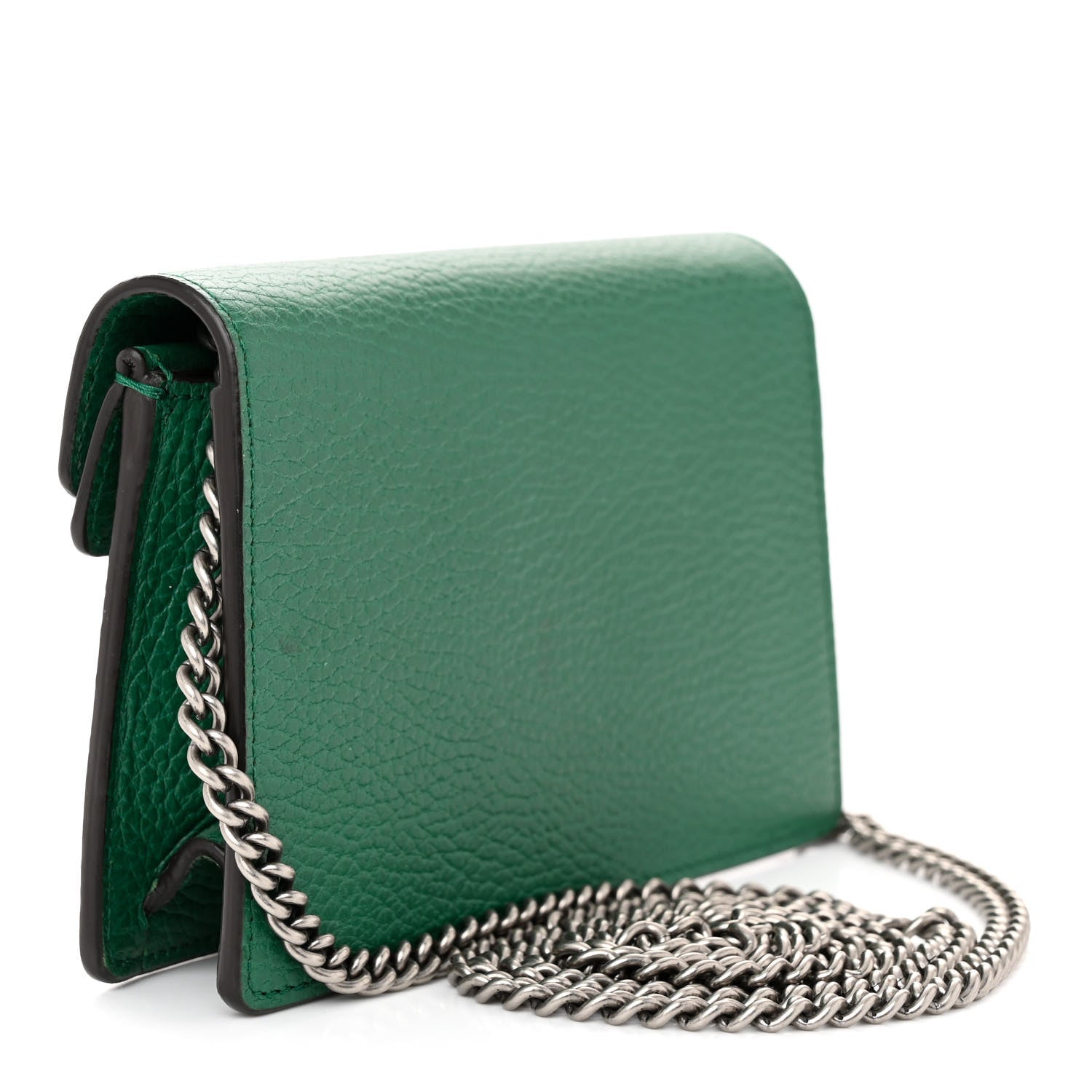 Gucci Dollar Calfskin Crystal Super Mini Dionysus Shoulder Bag Emerald 3 of 9