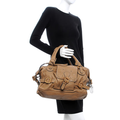 Chloe Calfskin Paddington Front Pocket Tote Taupe 2 of 8