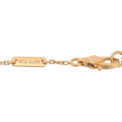 Van Cleef & Arpels 18K Rose Gold Carnelian Sweet Alhambra Bracelet 3 of 4