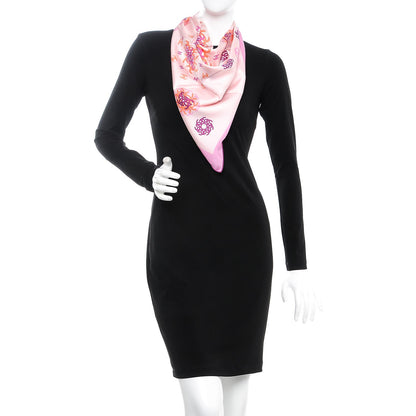 Chanel Silk CC Square Scarf Poudre Rose 2 of 5