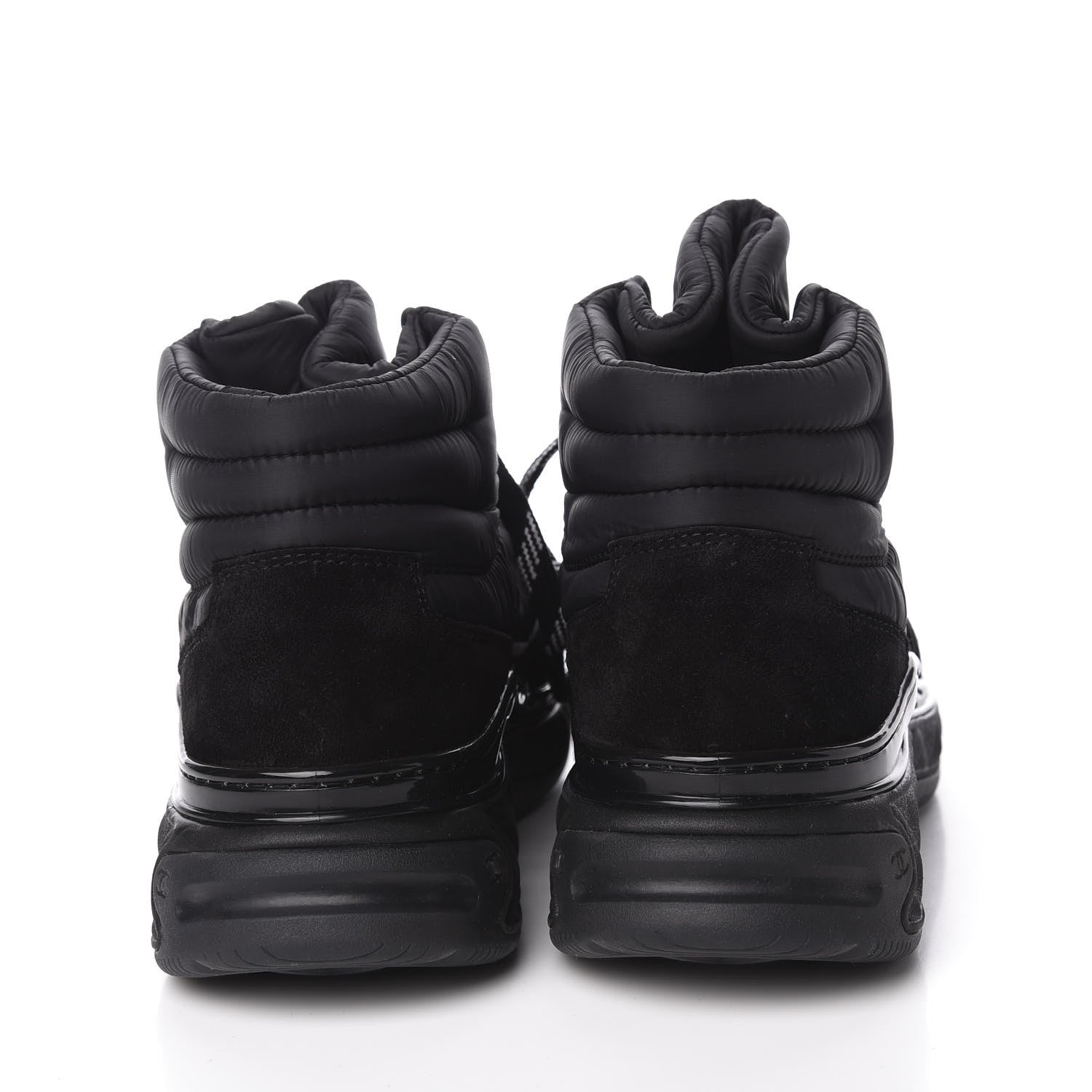Chanel Fabric Suede Womens CC Sneakers 36.5 Black 7 of 10