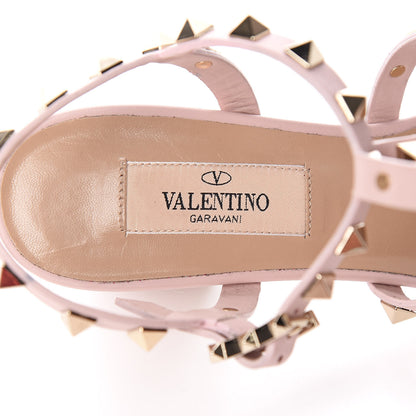 Valentino Garavani Calfskin Rockstud 60mm City Sandals 35.5 Water Rose 7 of 8