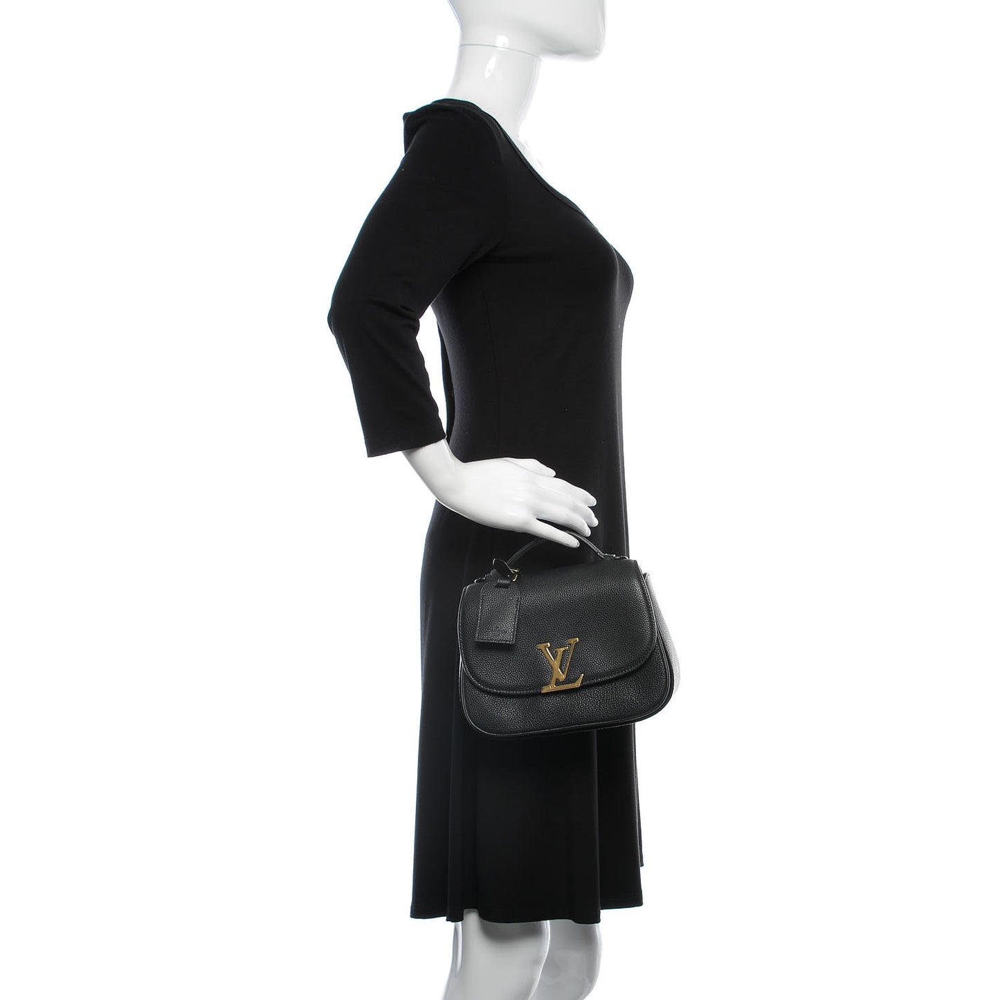 Grained Calfskin Vivienne NM Black