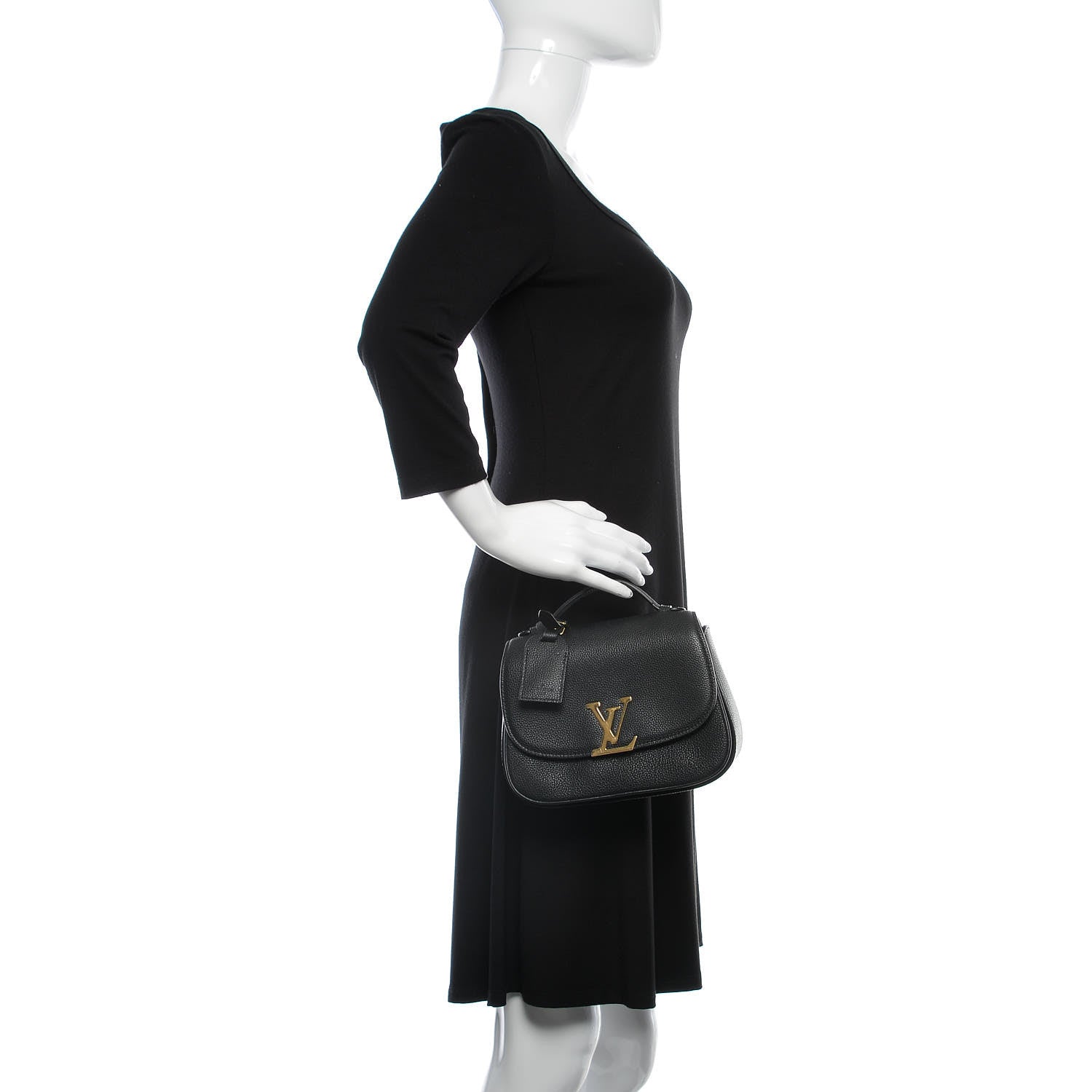 Louis Vuitton Grained Calfskin Vivienne NM Black 3 of 9
