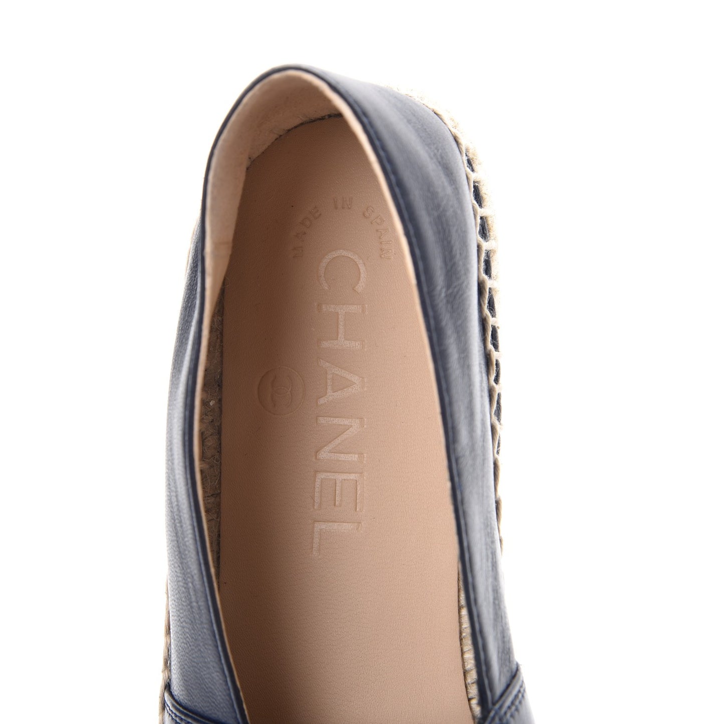Lambskin CC Espadrilles 36 Navy Black