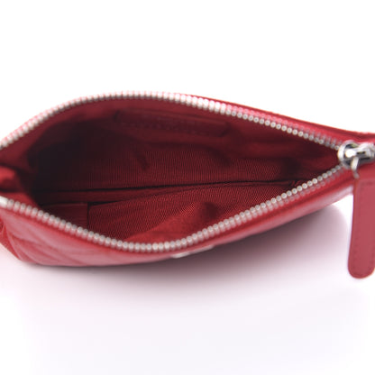 Chanel Caviar Quilted Small Cosmetic Case Dark Red 5 of 8