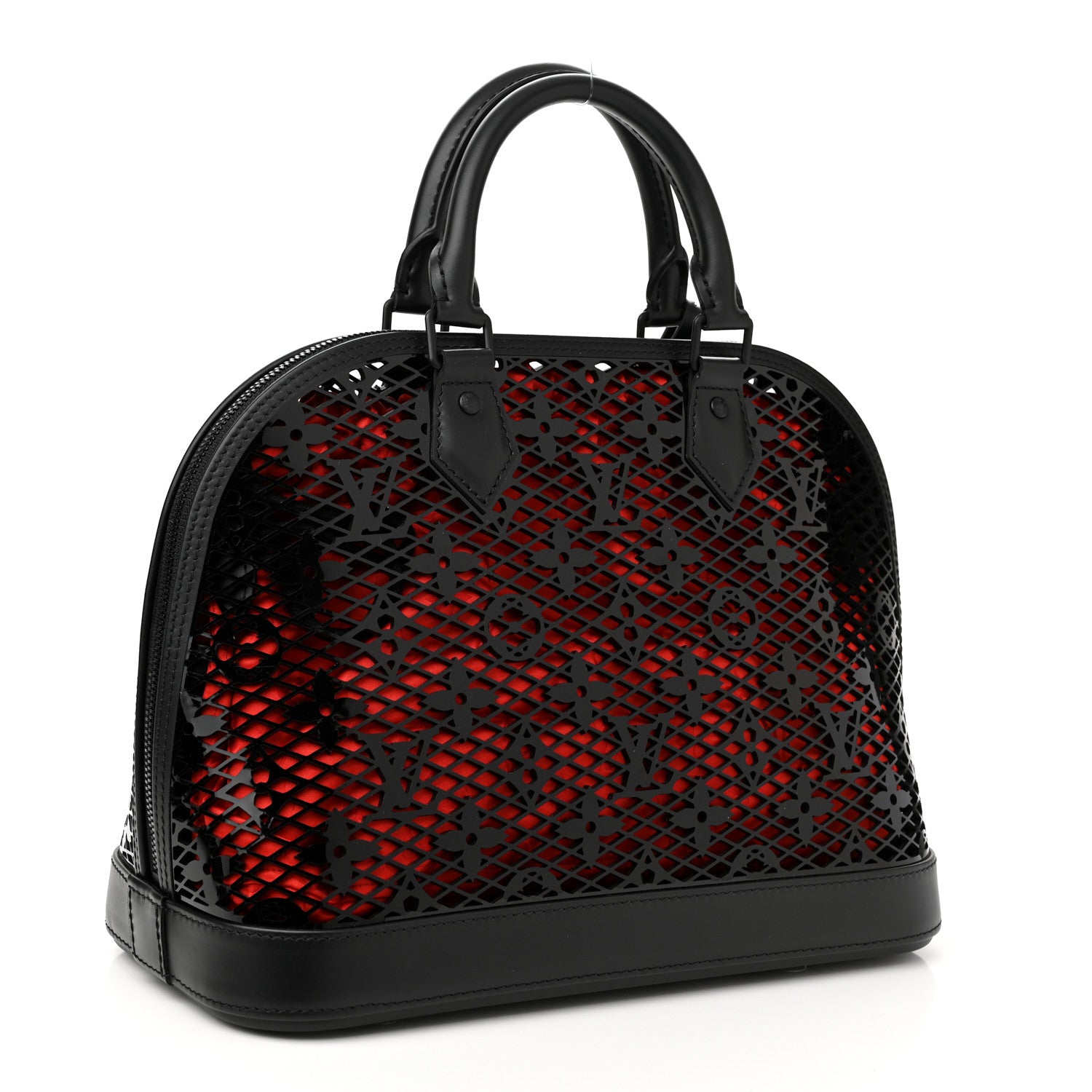Louis Vuitton Patent Calfskin Laced Monogram Alma PM Black 3 of 11