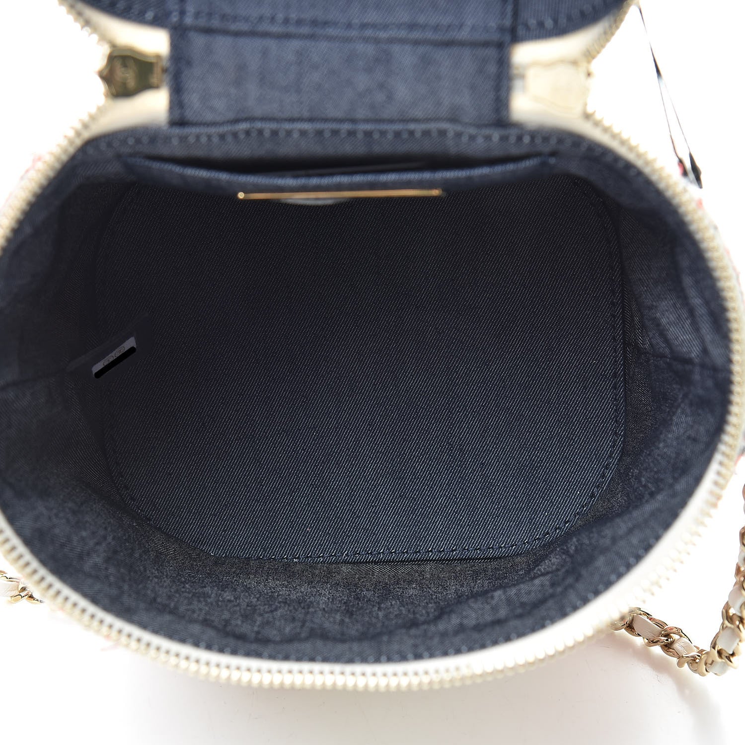 Chanel Tweed Lambskin Timeless Vanity Cosmetic Case White 5 of 10