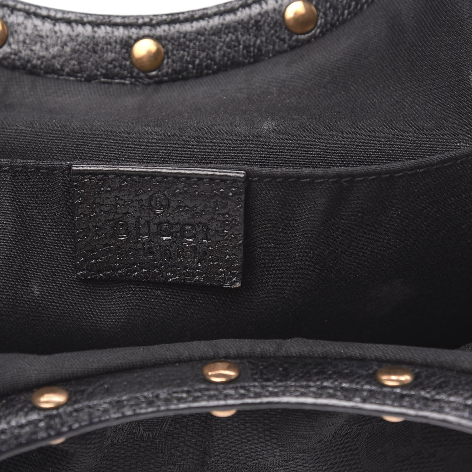 Gucci Monogram Bamboo Small Handbag Black 6 of 10