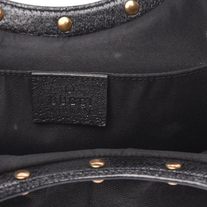Gucci Monogram Bamboo Small Handbag Black 6 of 10