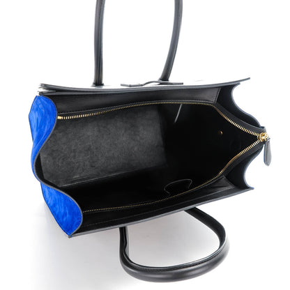 Celine Textured Calfskin Mini Tri-Color Luggage Sand 6 of 8