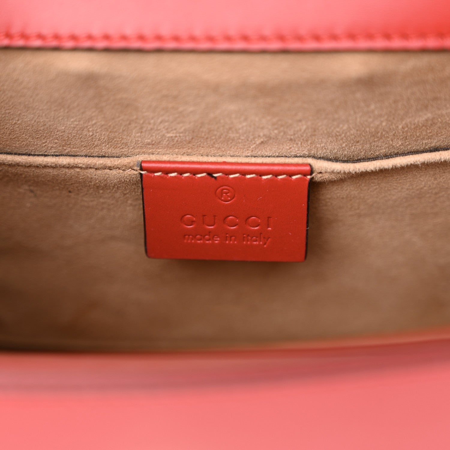 Gucci Calfskin Mini Sylvie Top Handle Bag Hibiscus Red 6 of 15
