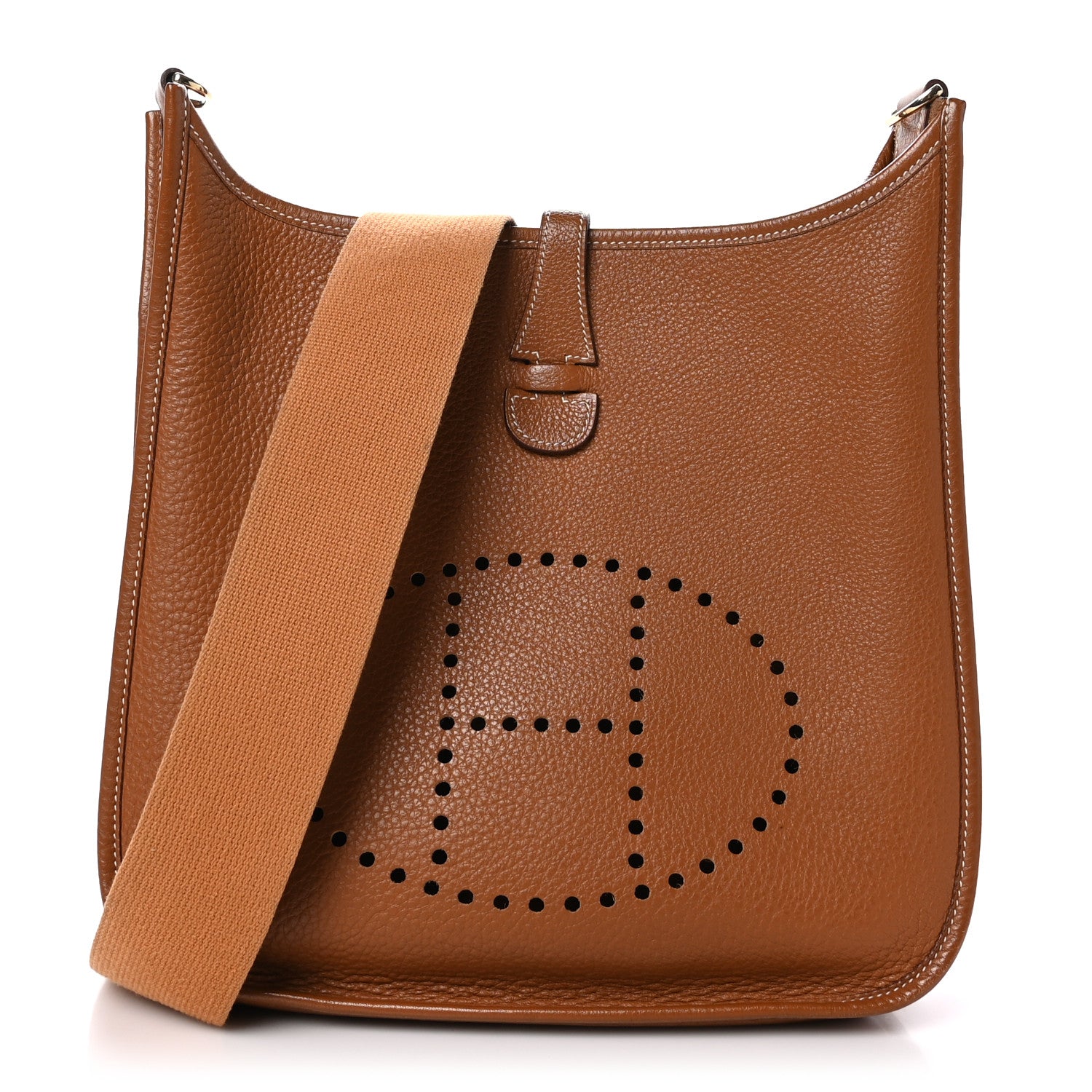 Hermes Taurillon Clemence Evelyne II PM Gold 1 of 10