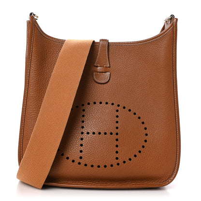 Hermes Taurillon Clemence Evelyne II PM Gold 1 of 10