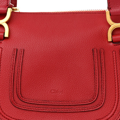 Chloe Calfskin Small Marcie Satchel Dahlia Red 8 of 10