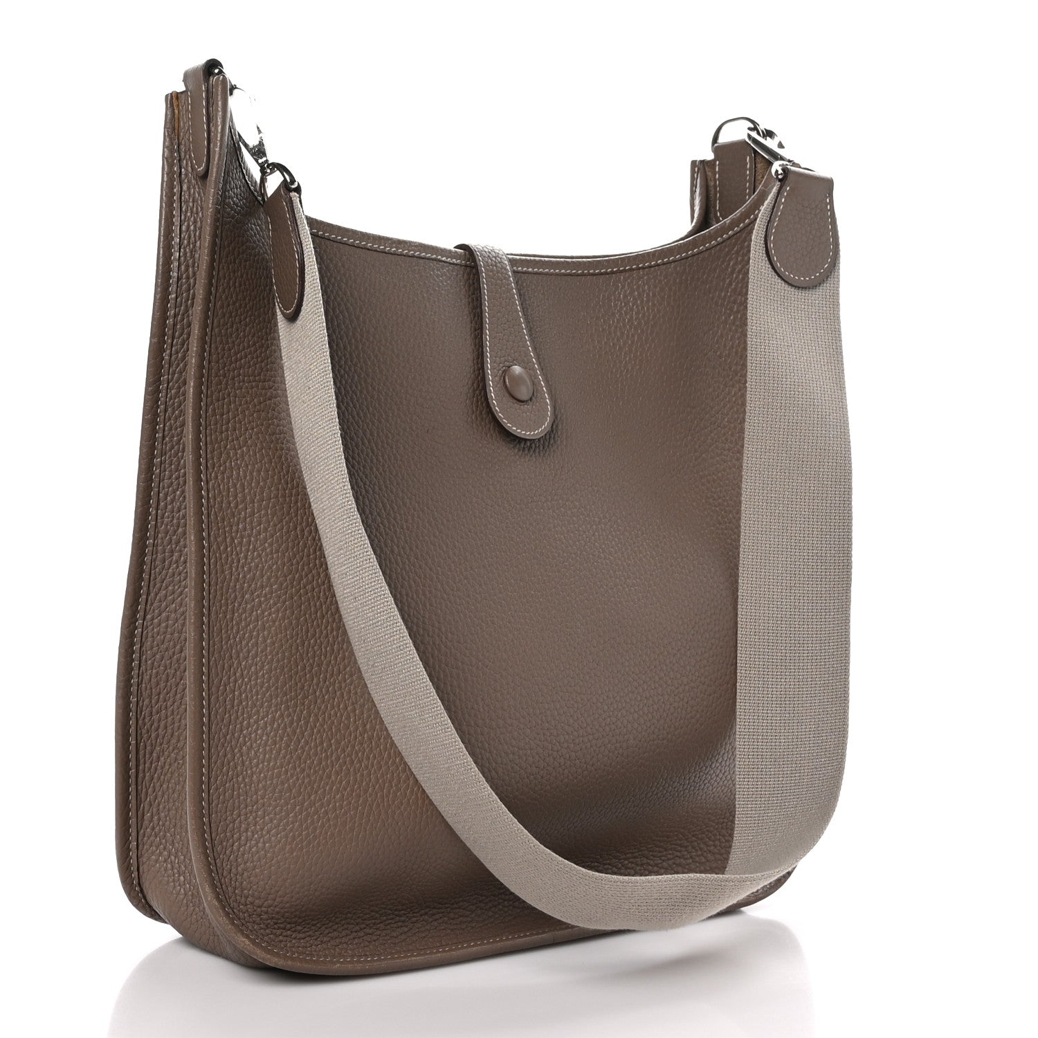 Hermes Taurillon Clemence Evelyne GM Etoupe 3 of 8