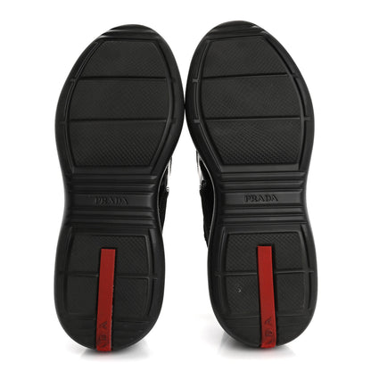 Prada Patent America's Cup Patchwork Sneakers 36 Black 6 of 12