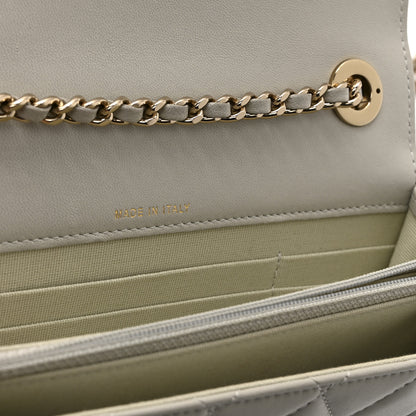 Chanel Lambskin Quilted Trendy CC Dual Handle Clutch With Chain Grey 7 of 11