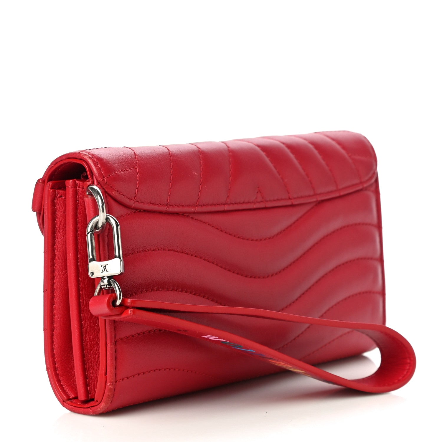 Louis Vuitton Calfskin Love Lock New Wave Long Wallet Red 3 of 15