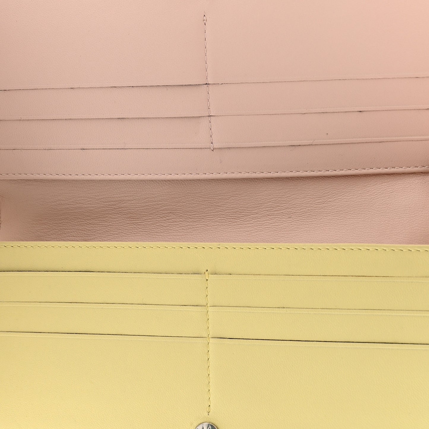 Lambskin Cannage Lady Dior Wallet Organizer Blue Pink Yellow
