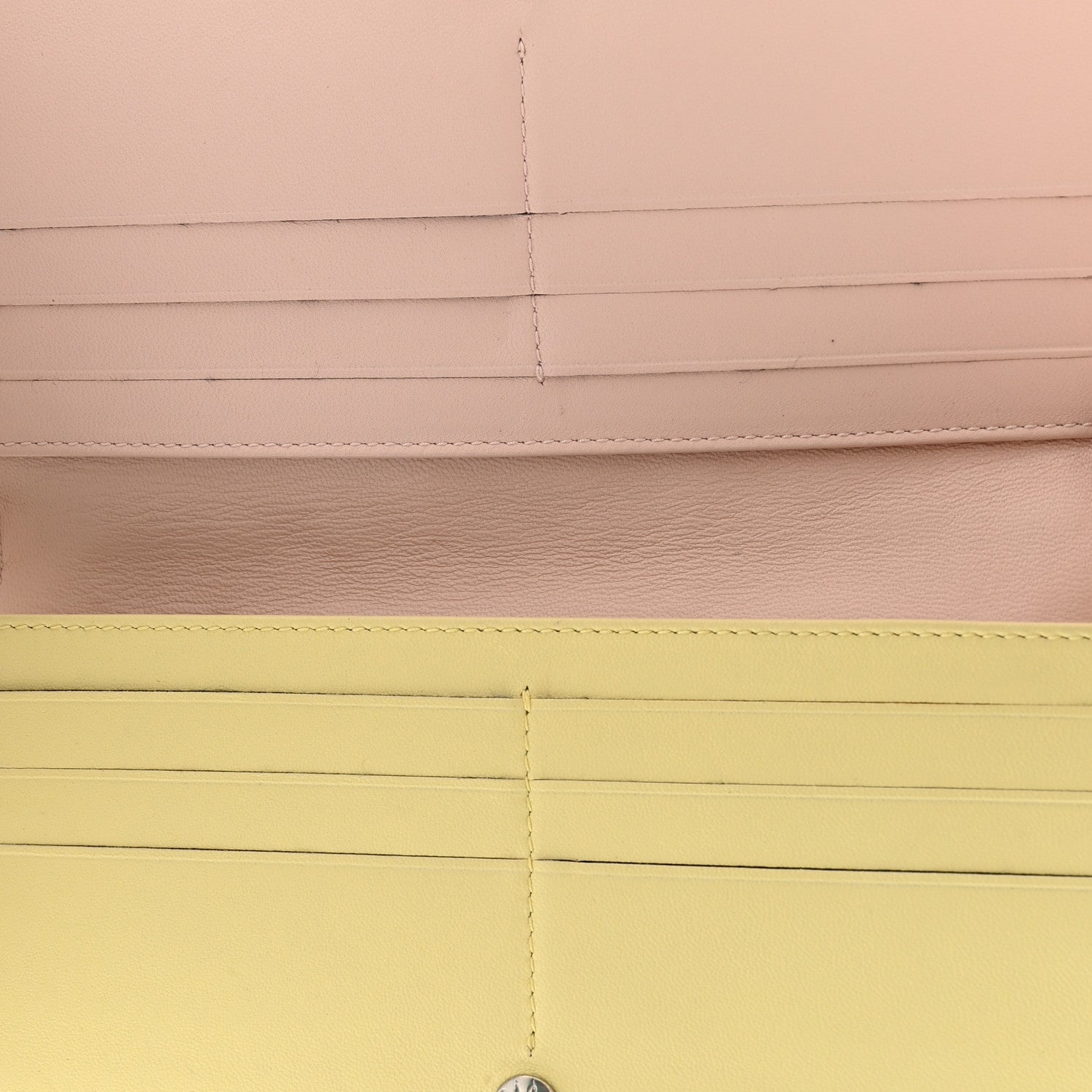 Christian Dior Lambskin Cannage Lady Dior Wallet Organizer Blue Pink Yellow 5 of 14