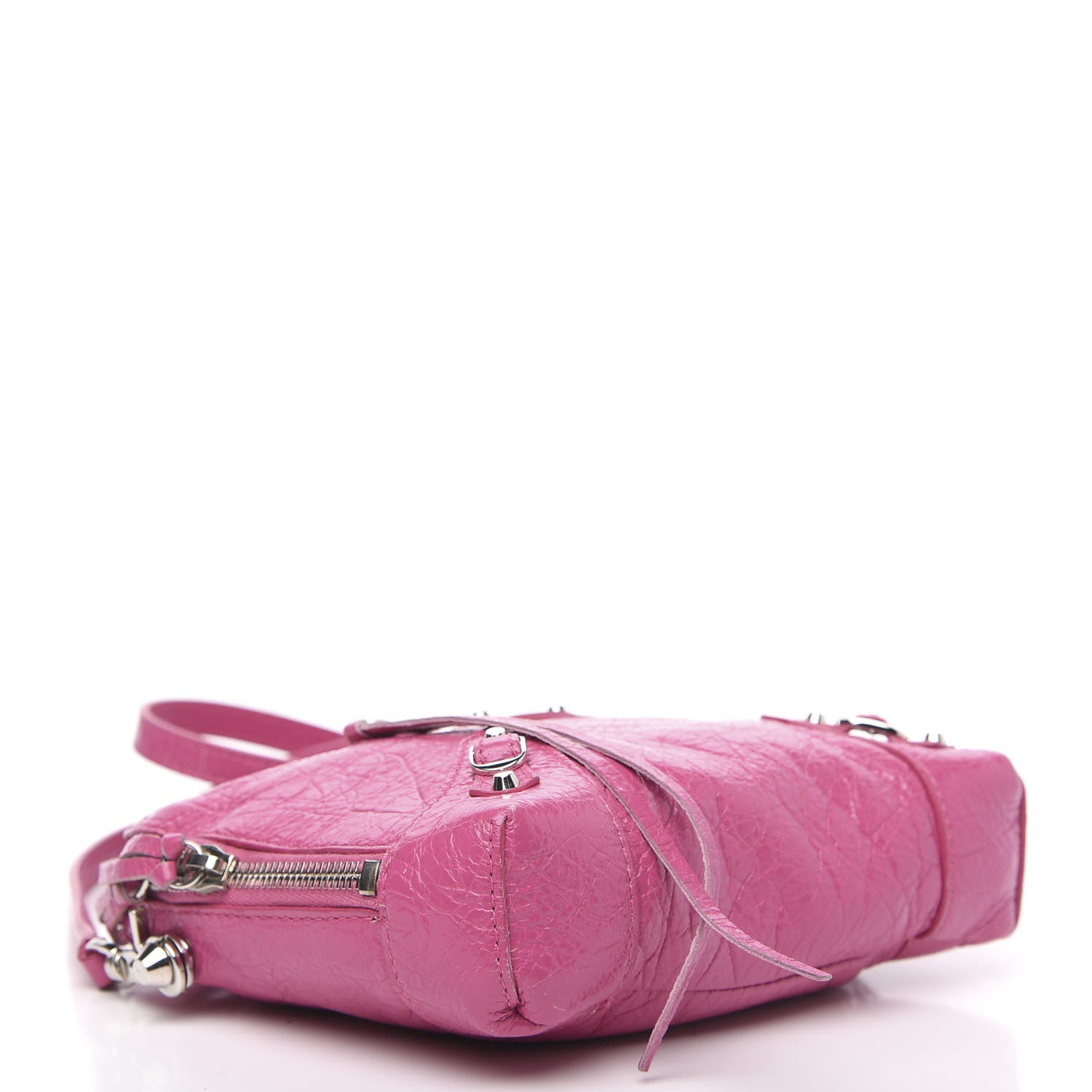 Balenciaga Agneau Arena Classic Silver Hardware XS Reporter Crossbody Rose Flamingo 4 of 9