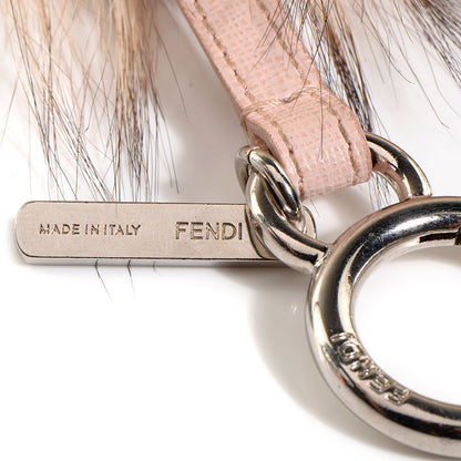 Fendi Mink Fox Fur Vitello Wild Jess Monster Bag Bug Charm Pink 7 of 7
