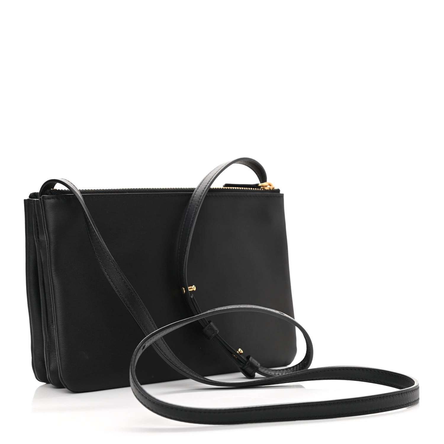 Celine Lambskin Small Trio Crossbody Bag Black 3 of 11