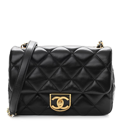 Chanel Lambskin Quilted Mini Flap Black 1 of 10