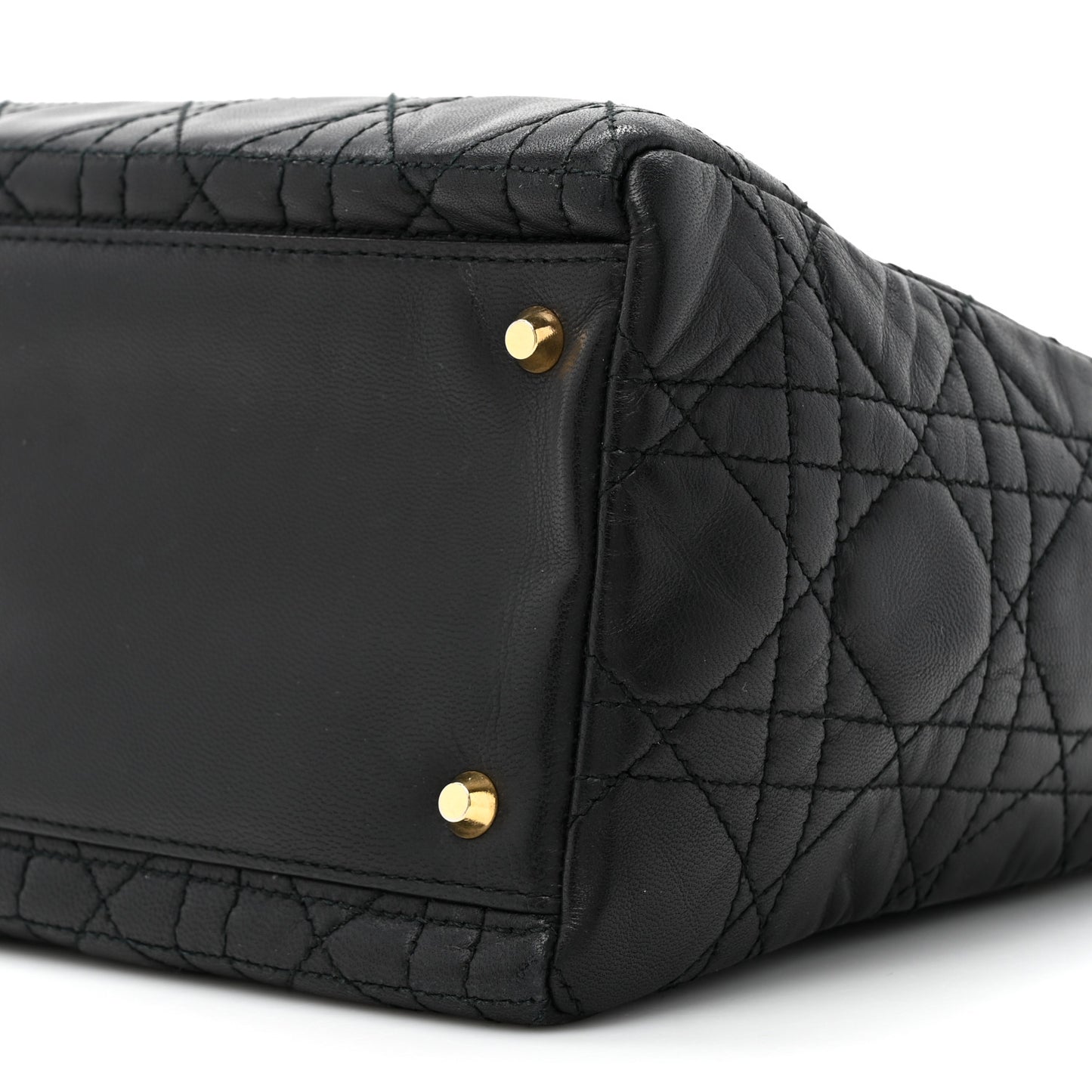 Lambskin Cannage Medium Lady Dior Black