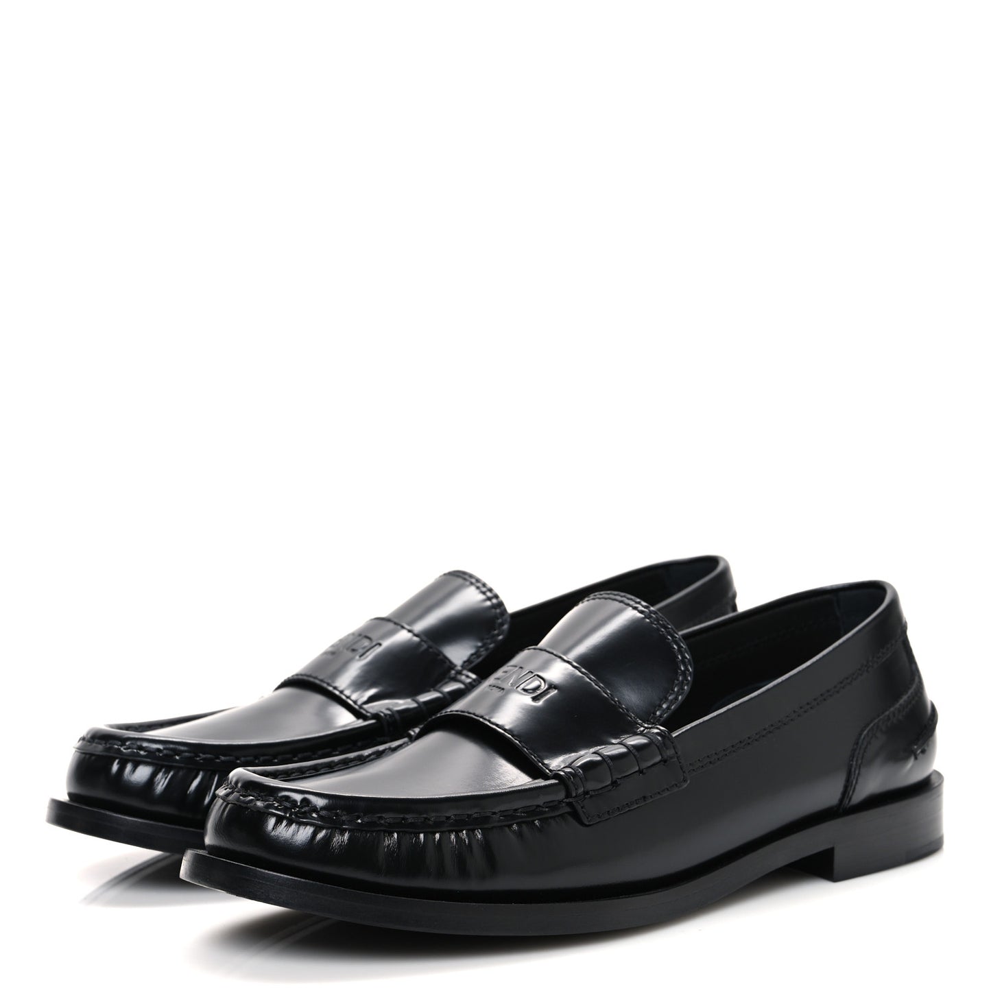 Vitello Logo Loafers 39 Black