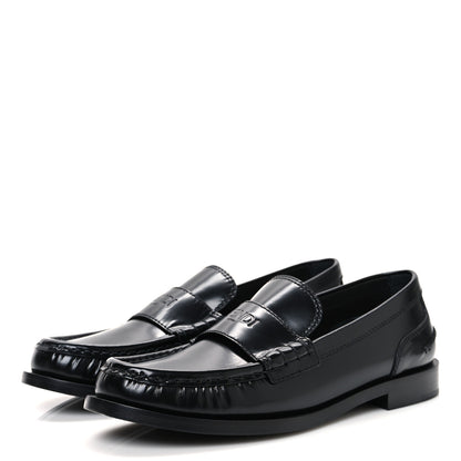 Fendi Vitello Logo Loafers 39 Black 4 of 11