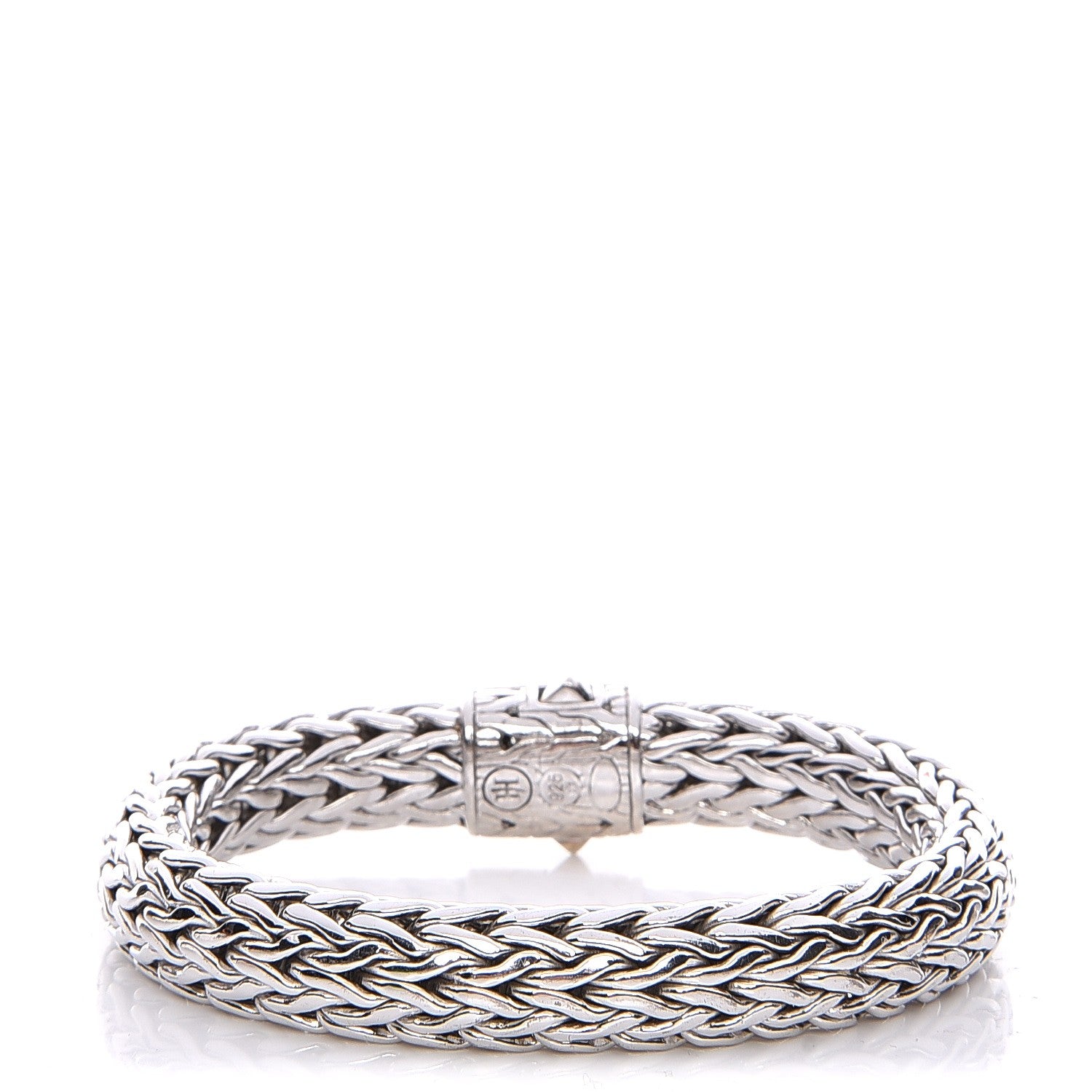 John Hardy Sterling Silver Diamond 11mm Classic Chain Bracelet 1 of 6