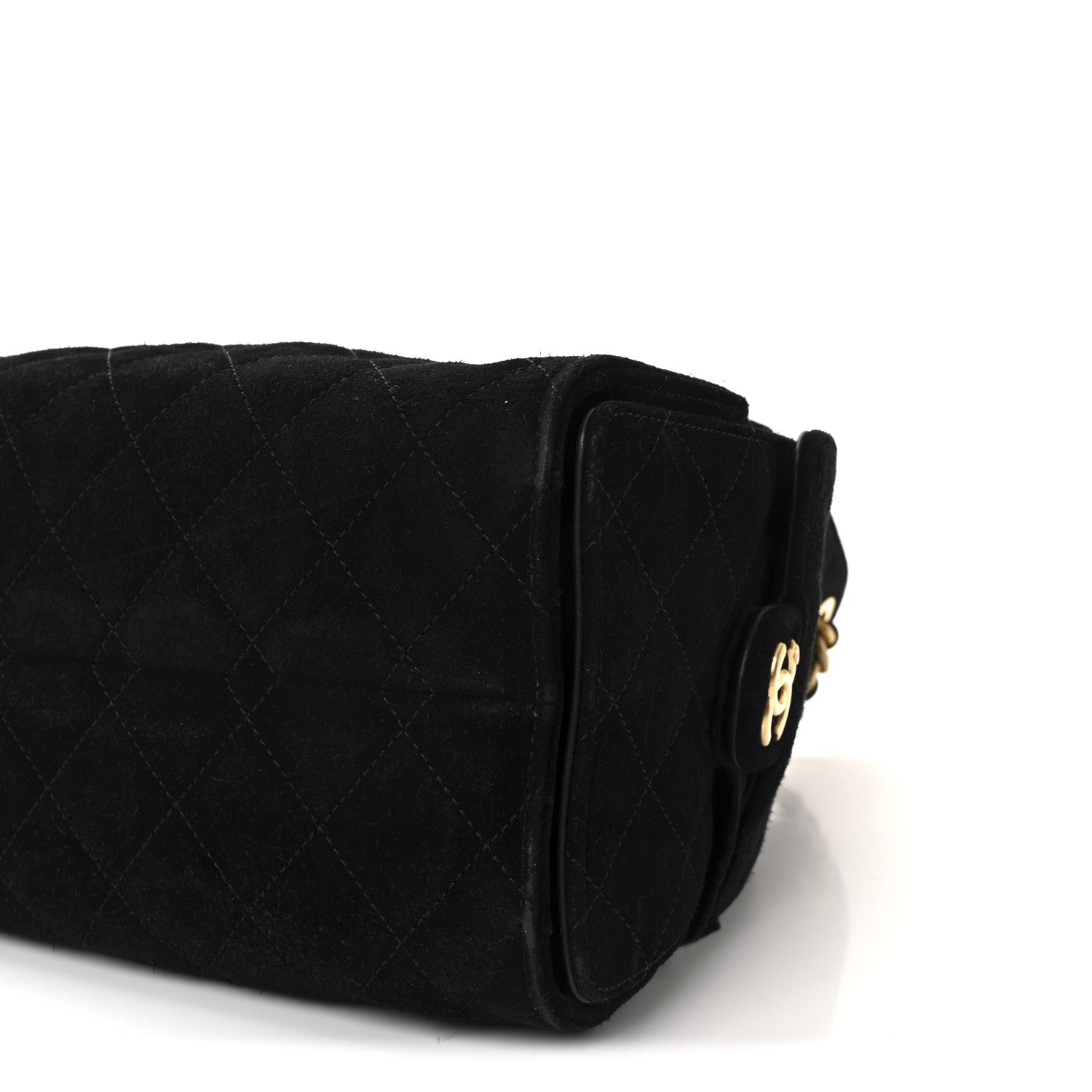 Chanel Suede Quilted Small Chanel 25 Handbag Black 10 of 10