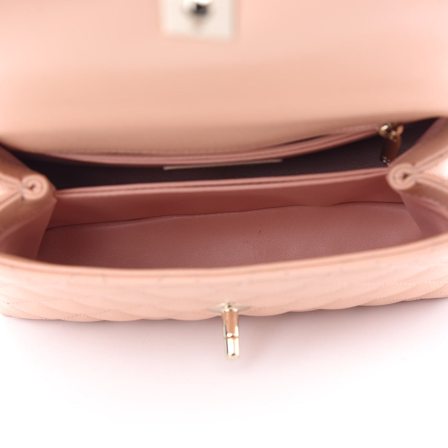 Caviar Quilted Mini Coco Handle Flap Light Pink