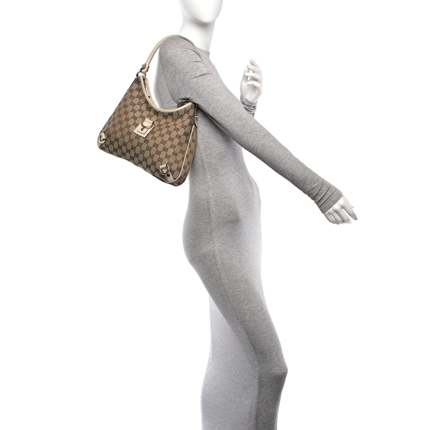 Monogram Medium Abbey D Ring Hobo Off White