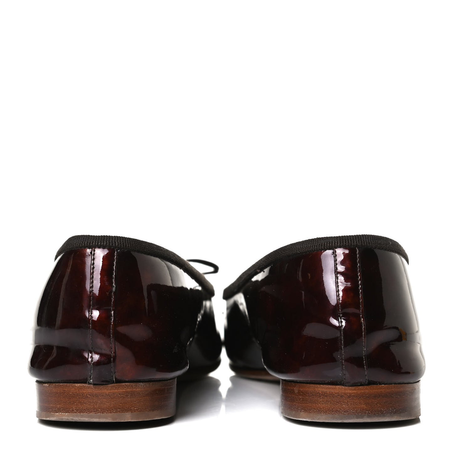 Patent Tortoise CC Cap Toe Ballerina Flats 38 Brown