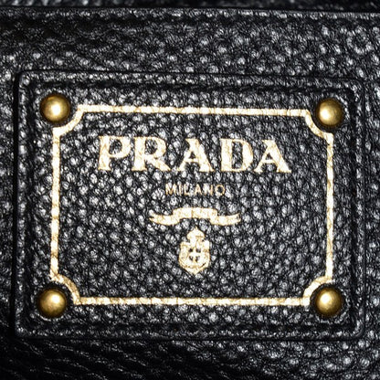 Prada Vitello Daino Expandable Zip Tote Nero Black 6 of 18