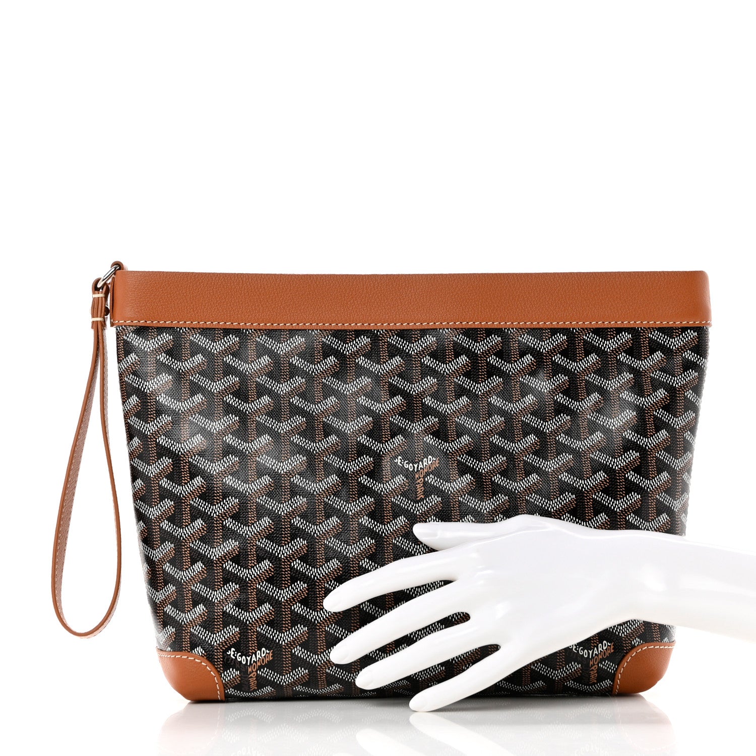 Goyard Goyardine Conti Pouch Black Gold 2 of 6