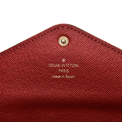 Louis Vuitton Damier Ebene Josephine Wallet Red 6 of 9