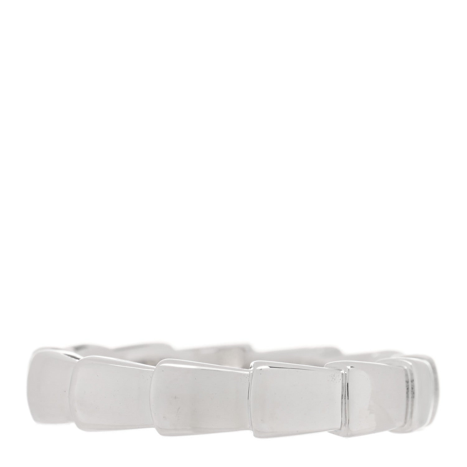 Bulgari 18K White Gold Serpenti Viper Band Ring 48 4.5 1 of 4